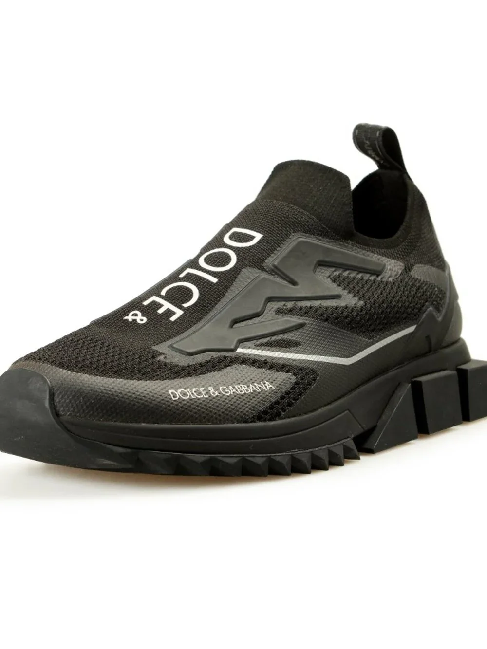 Dolce & Gabbana Men's Black Slip On Athletic Sneakers Shoes US 11 IT 44